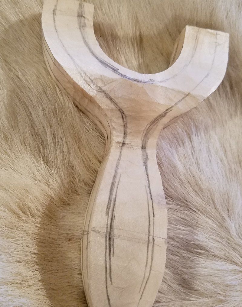 Rough-cut Sparrow shape in maple